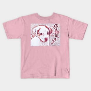 Soulful eyes Brittany Spaniel puppy Kids T-Shirt